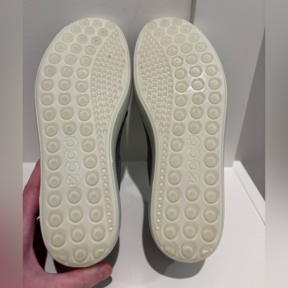 Womens Ecco SOFT 7 slip on blue metallic size 39 - Picture 4 of 6